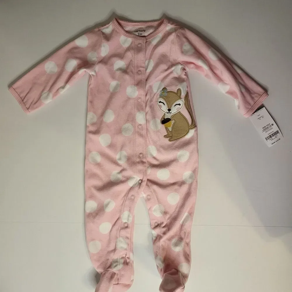 Carters 6-9 Months Outfits New With Tag Long Sleeve Pink Sleeper navy Blue Dress